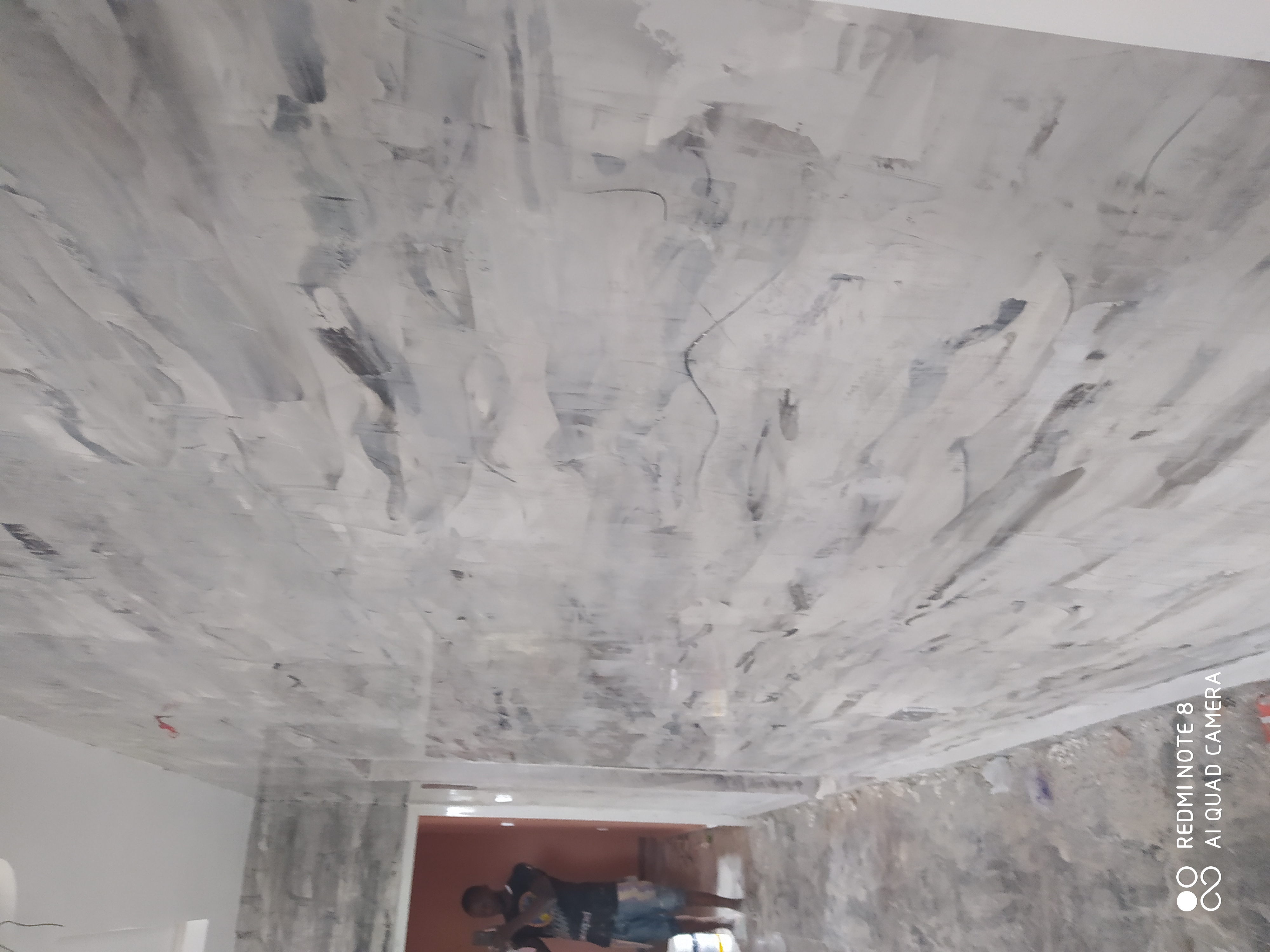 Stucco design finish with POP ceiling